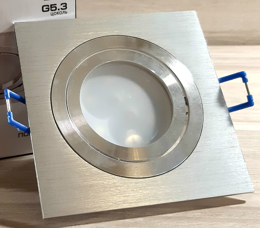 Встраиваемый светильник Feron DL6120 Серебро точечный квадратный поворотный - фото 2 - id-p504127365