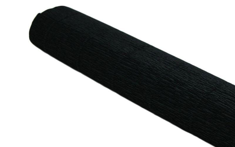 Папір гофрований 50х250 см, 180 г — чорний, (Італія), фото 1