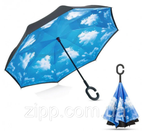 Зонт Навпаки Up-brella - Парасольку Зворотного Складання | Небо