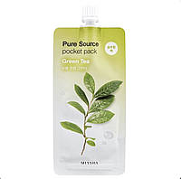 Ночная маска с экстрактом зеленого чая Missha Pure Source Pocket Pack Green Tea