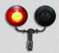 Светофор переездной светодиодный с двумя головками