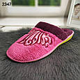 Жіночі кімнатні капці Белста із закритим носком, махрові, рожеві, фото 6