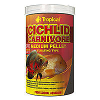 Сухий корм для акваріумних риб Tropical в гранулах «Cichlid Carnivore Medium Pellet» 1 л (для м'ясоїдних цихли