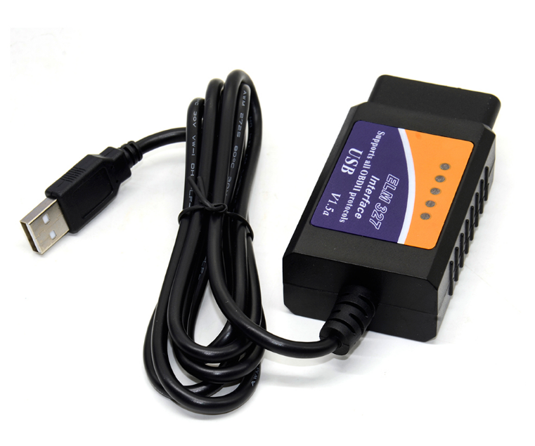 Діагностичний OBD2 сканер ELM327, v1.5 USB на базі чіпа CH340