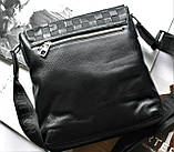 Мужская кожаная сумка Louis Vuitton черная, фото 4