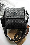 Мужская кожаная сумка Louis Vuitton черная, фото 11