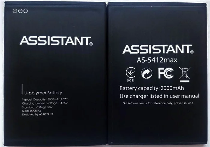 Акумулятор Assistant AS-5412 Max, 2000 mAh Original PRC