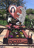 Елітний пам’ятник на могилі Серце з ангелом