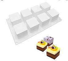 Форма силіконова для євродесертів Куб 8 шт