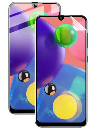 Гідрогелева захисна плівка на Samsung Galaxy A70s на весь екран прозора, фото 1