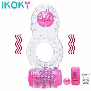 Віброкільце ерекційне кільце на пеніс з вібратором для клітора iKoky