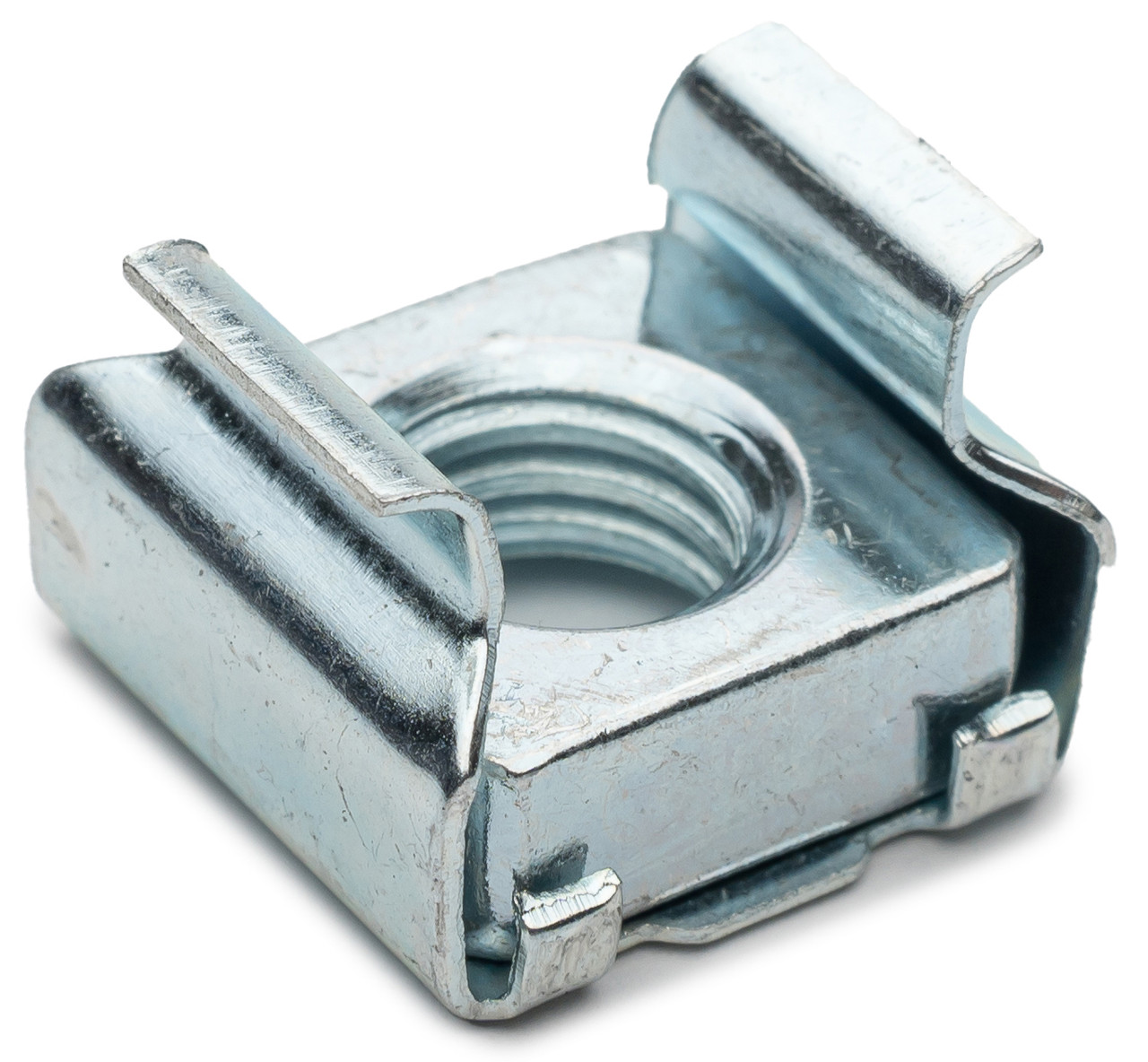 Гайка заставна М6 1.7-2.7 (клітьова) кузовна оцинкована, фото 1