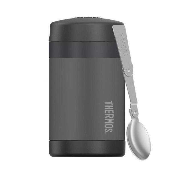 Термос для еды с ложкой Thermos Funtainer Food Jar Charcoal New 123021 470 мл