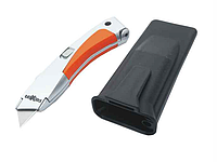Нож строительный со складным лезвием трапеция, футляр Rexxer RD-07-051 Set-Tools
