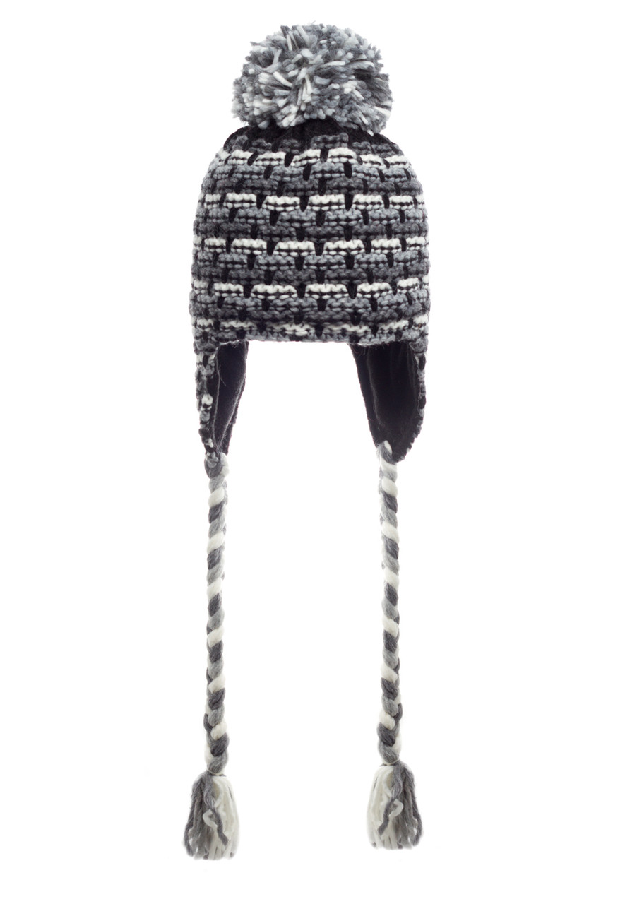 Женская стильная вязанная шапка с бумбоном, Польша. - фото 2 - id-p177543615