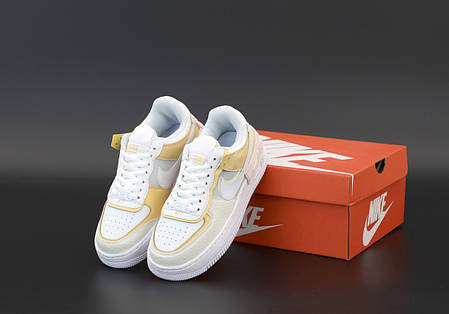 Жіночі кросівки Nike Air Force white/beige. ТОП Репліка ААА класу., фото 2