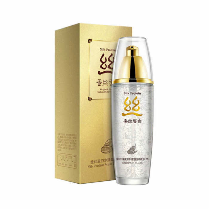 Тонер BIOAQUA Silk Protein Aqua Shiny Toner з протеїнами шовку і екстрактом гамамелісу 100 мл