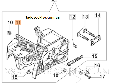 Шпилька карбюратора для бензопилки Oleo-Mac 947, 952 (50070067A)