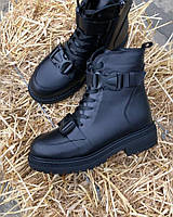 Удобные демисезонные ботинки женские кожаные на низком каблуке спортивные молодежные 37 размер M.KraFVT 249
