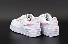 Жіночі кросівки Nike Air Force white/pink. ТОП Репліка ААА класу., фото 3