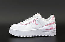 Жіночі кросівки Nike Air Force white/pink. ТОП Репліка ААА класу., фото 2