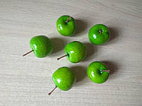 Яблуко зелене для рукоділля та декору, Осінній декор, Яблучки 3,5 см