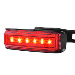 Ліхтар велосипедний AQY-0115-6SMD (червоний), ЗУ micro