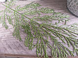 Лист туї декоративний з блискітками, 37 см висота із стеблом, фото 4