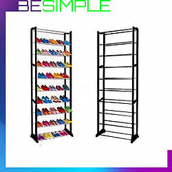 Полиця для взуття на 30 пар Amazing Shoe Rack 130х50х16см Чорна