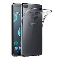 Прозрачный Чехол OneCam HTC Desire 12 Plus (ультратонкий силиконовый)