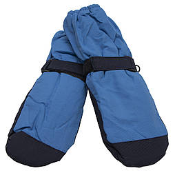 Водовідштовхувальні дитячі лижні рукавиці, розмір 13, синій, плащівка, фліс, синтепон (517120)