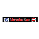 Бризговики гумовий на задній бампер з написом "MERCEDES" Червоного кольору 2400х350мм TIR