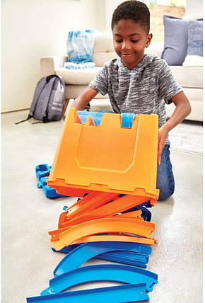 Трек Хот Вілс Коробка для трюків Гра без кордонів Hot Wheels Track Builder Deluxe Stunt Box, фото 2