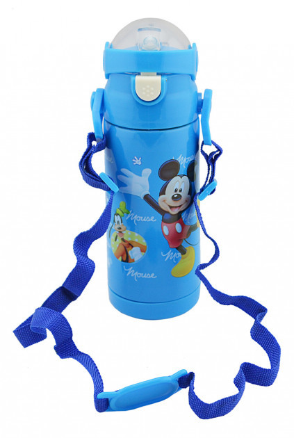 Термос дитячий мультики Дісней з трубочкою і шнурком 500 мл