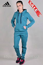 Жіночий зимовий спортивний трикотажний костюм Adidas (Адідас) Зима (8195-5), Туреччина, спортивні костюми