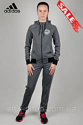 Жіночий трикотажний спортивний костюм Adidas Originals (0714-5), спортивні костюми, Туреччина, Чорний