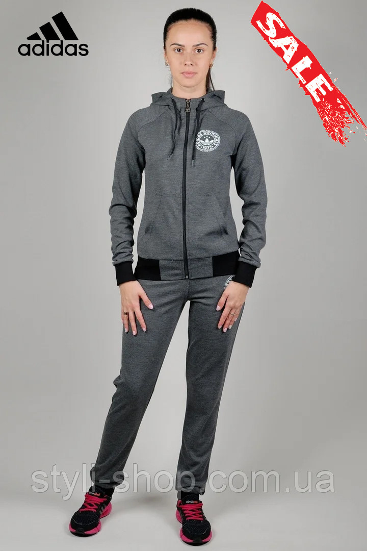 Жіночий трикотажний спортивний костюм Adidas Originals (0714-5), спортивні костюми, Туреччина, Чорний