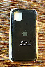 Оригинальный чехол Silicone Case на iPhone 11 черного цвета