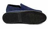 Сліпони чоловічі мокасини сині нубук взуття великих розмірів на гумках Rosso Avangard Navy Blu Slipy BS, фото 10