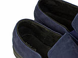 Сліпони чоловічі мокасини сині нубук взуття великих розмірів на гумках Rosso Avangard Navy Blu Slipy BS, фото 8