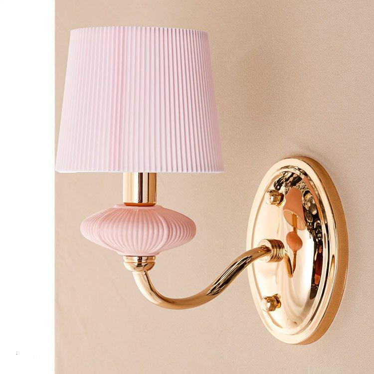 Бра рожевого кольору з абажуром SLAVIA BL002/1pink, фото 1