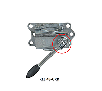 Хомут опорного колеса Winterhoff KLE 48-GKK (чавун) 250кг, поворотна ручка, 1860657