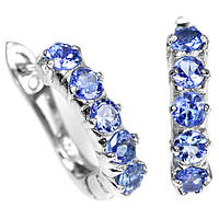 серги 925 танзаниты