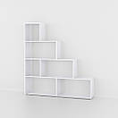 Стелаж ступінчастий, книжкова полиця на 6 комірок для дому та офісу, фото 2