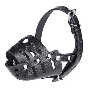 Намордник KARELINE з натуральної шкіри для малих порід собак розмір М