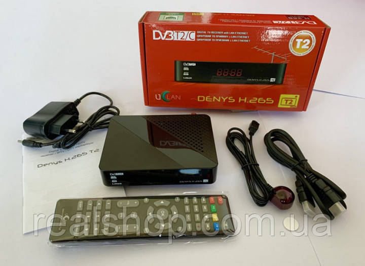 UClan Denys H.265 T2/C ресивер TV тюнер Т2 приймач