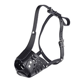 Намордник KARELINE з натуральної шкіри для пітбуля розмір М