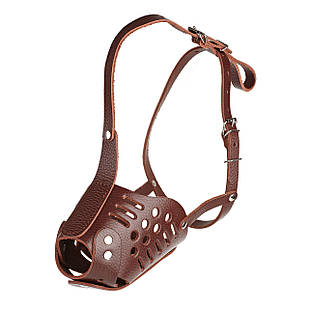 Намордник KARELINE з натуральної шкіри для вівчарки розмір М