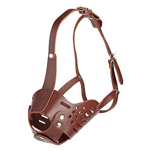 Намордник KARELINE з натуральної шкіри для ротвейлера розмір L