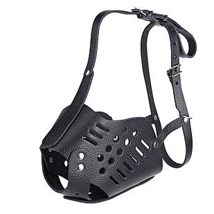 Намордник KARELINE з натуральної шкіри для мастино, кавказької вівчарки розмір L